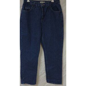 Lee Riders Womens 10P Relaxed Straight Dark High Rise Heavy Denim Jeans 28x30